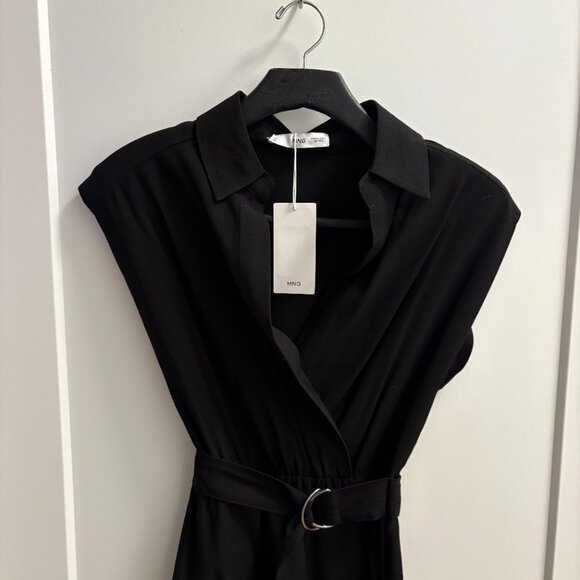(NWT) MANGO Black Belt Shirt Dress – XS - Picture 3 of 5